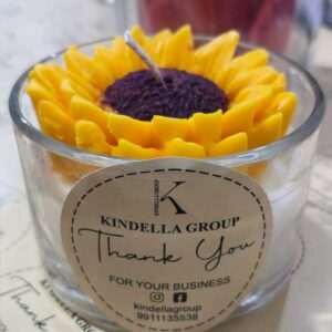Sunflower Candle in Open Jar
